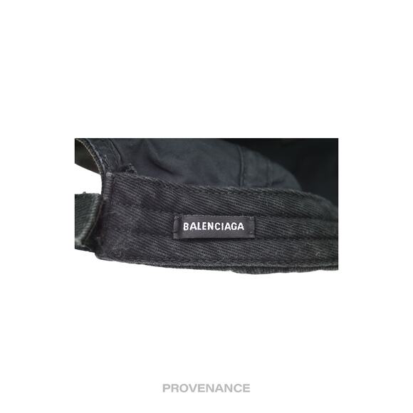 🔴 Balenciaga Embroidered Rainbow Logo Cap - Washed Black - Picture 12 of 12